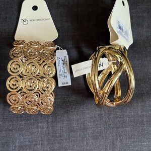 New Directions Gold Tone Core Bangle Bracelets